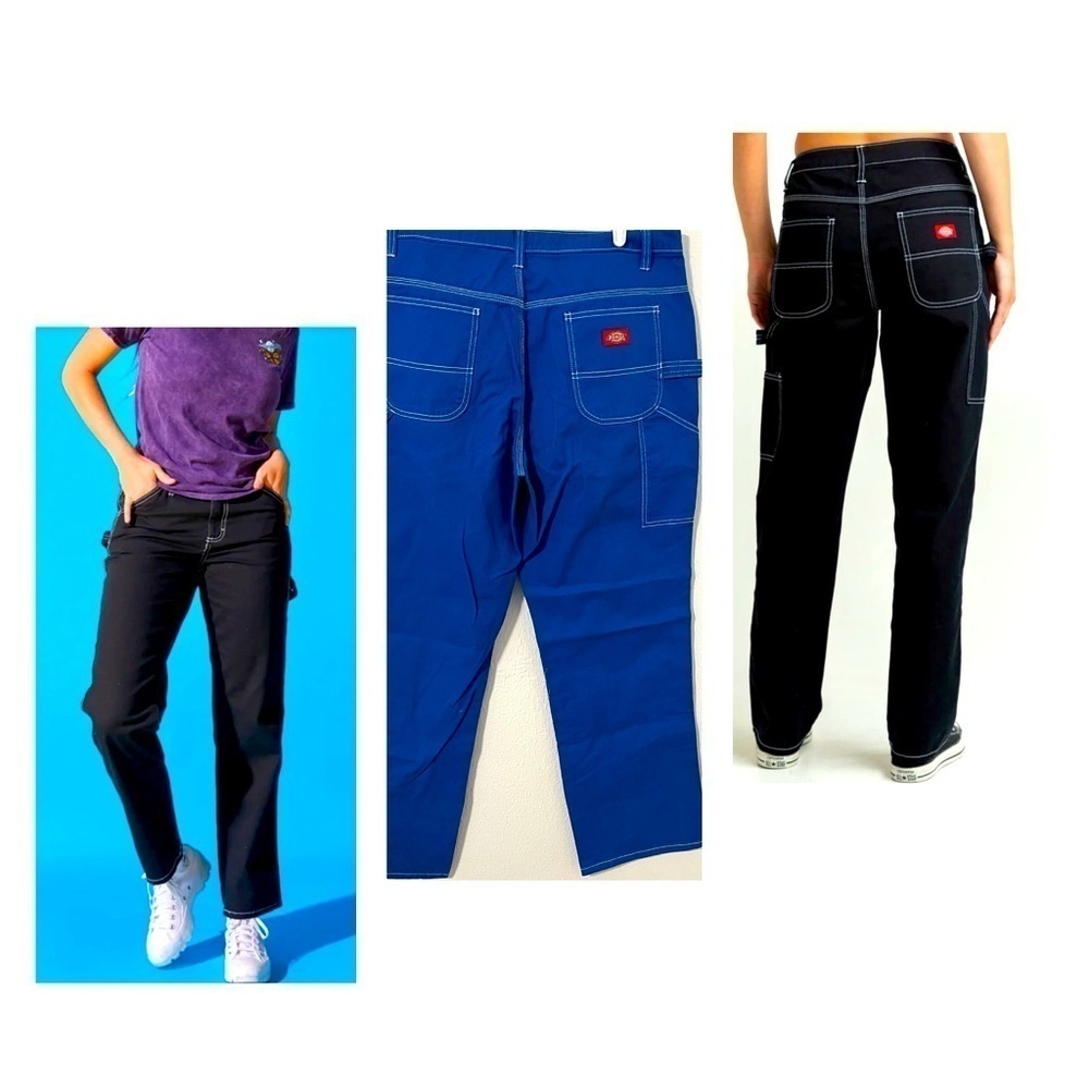 DICKIES Women's Royal Blue Size 15/32 Carpenter Relaxed Fit Utility Pant NWT